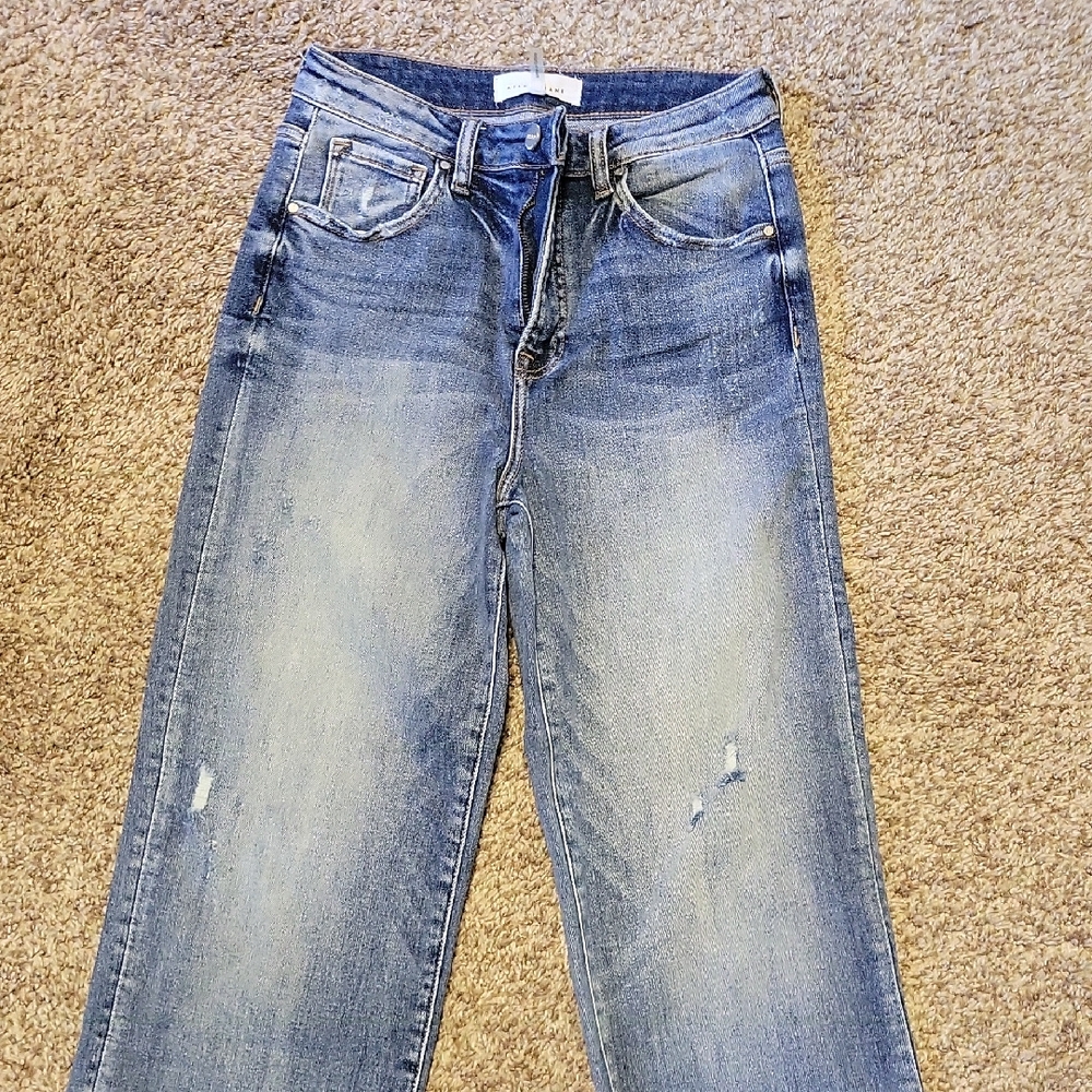 Womens Risen Blue Jeans